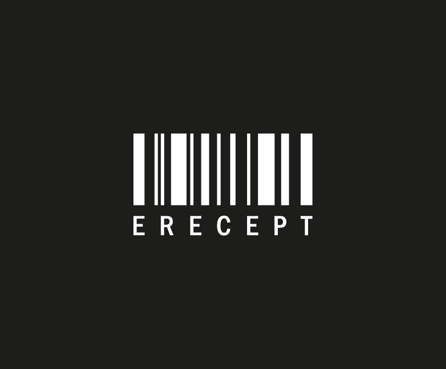 e-Recept - logo negativ